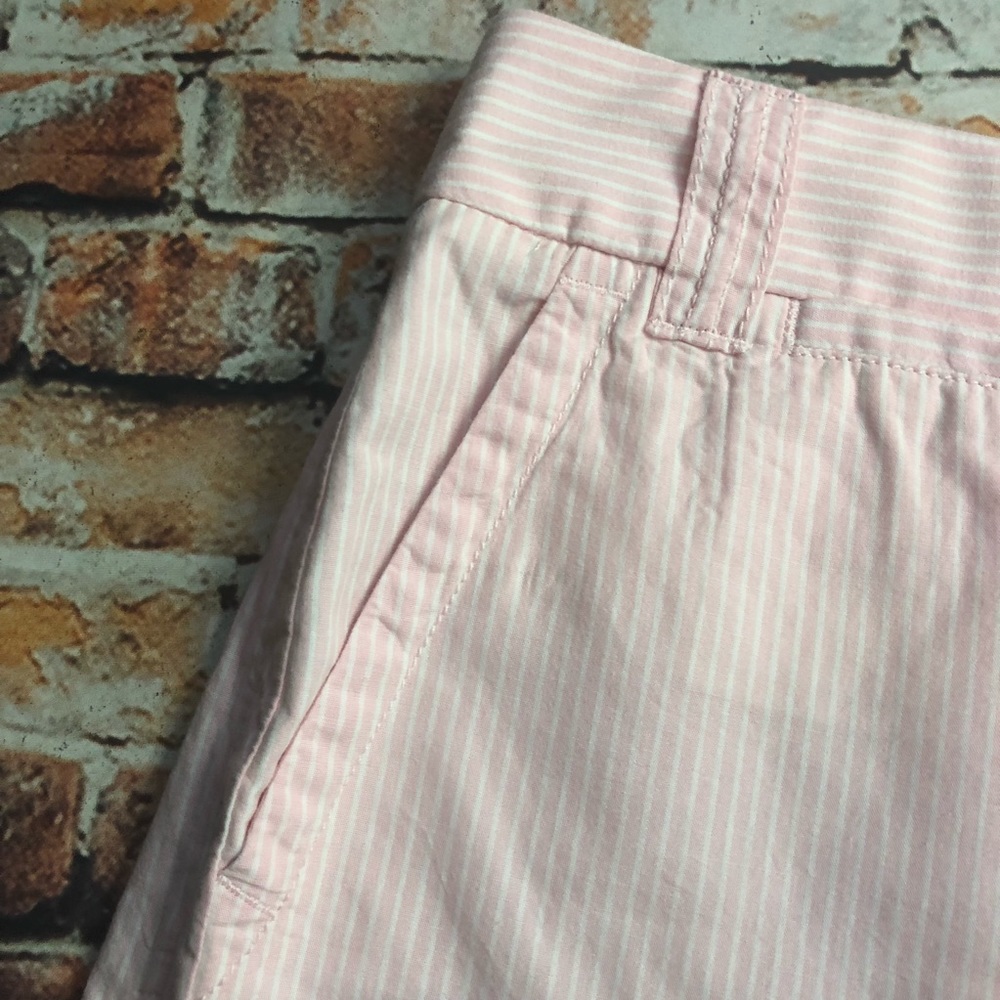 J.crew sz 10 pink striped shorts 4.75” inseam chic - Picture 2 of 6